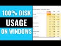 How to Fix 100% DISK USAGE in your Laptop?