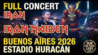 IRON MAIDEN en Argentina 2026 FULL CONCERT - Estadio Huracán (20/10/2026) | Run For Your Lives Tour