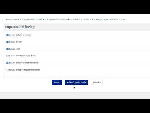 Moodle - Importare