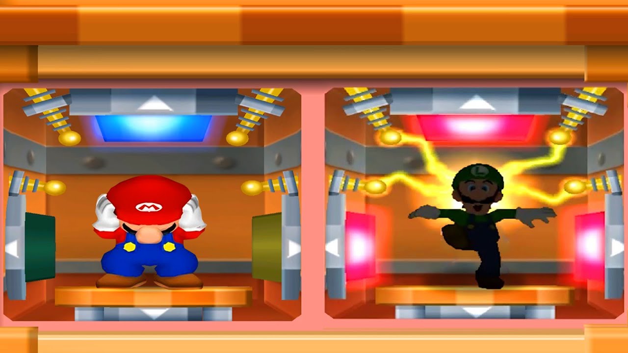 Мини-игры в Mario Party 7: Марио против Луиджи против Пич против Варио (на самом высоком уровне с...