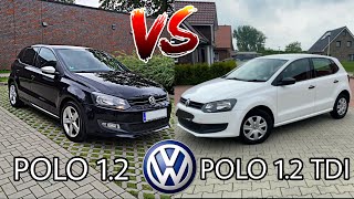 VW Polo 1.2 vs VW Polo 1.2 TDI ACCELERATION TOP SPEED AUTOBAHN POV