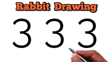 🐰 How to Draw a Cute Rabbit from Number 333 | 333 Number to Cute Rabbit