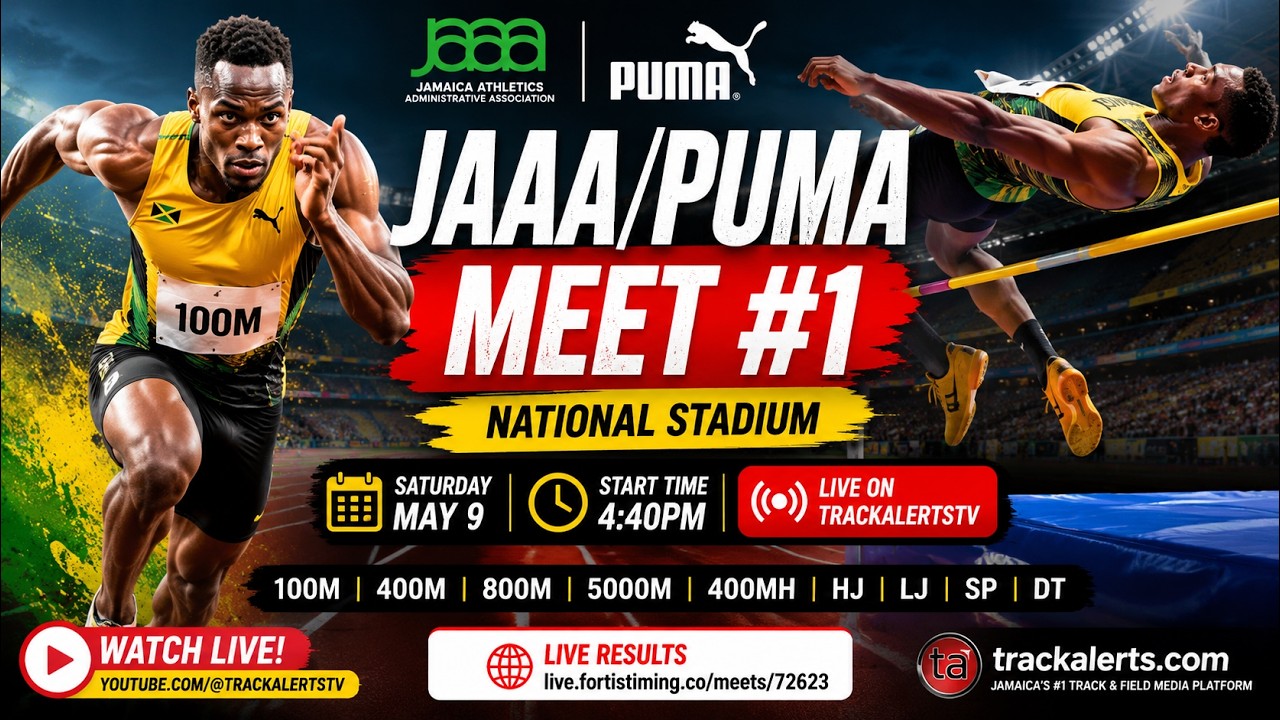 Watch JAAA/Puma Meet #1 Live Stream – TrackalertsTV from National Stadium