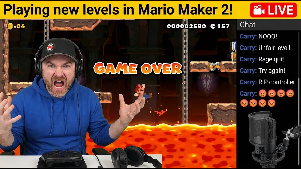 Playing new Levels in Mario Maker 2 (Portrait)