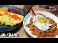 리얼먹방:) 김치볶음밥★날치알 올린 치즈계란말이ㅣKimchi fried riceㅣREAL SOUNDㅣASMR MUKBANGㅣEATING SHOWㅣ