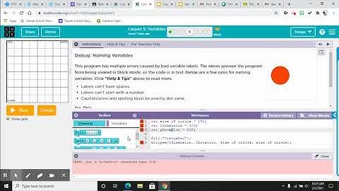 Code.org, Unit 3, Variables