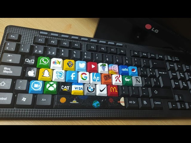 Personaliza Tu teclado de Pc con logotipos Reconocidos - YouTube