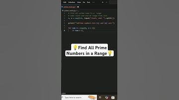 find all prime numbers in a range💡⚡🐍 #python #pythonforbeginners #pythonprogramming #coding