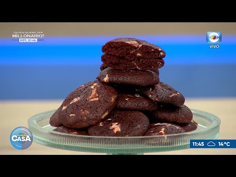 Lucas Fuente preparó cookies red velvet