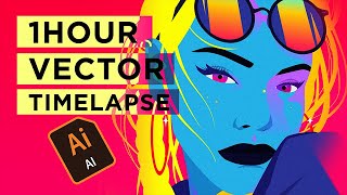 Chesst | Vector Portrait Timelapse - 1 Hour Practice - Adobe Illustrator