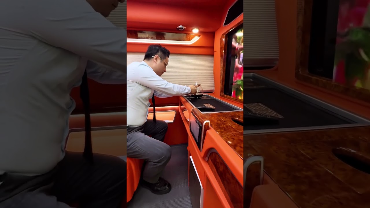 Premium Hiace Custom Build | 7 Seats, Full Partition, Orange Cabin 