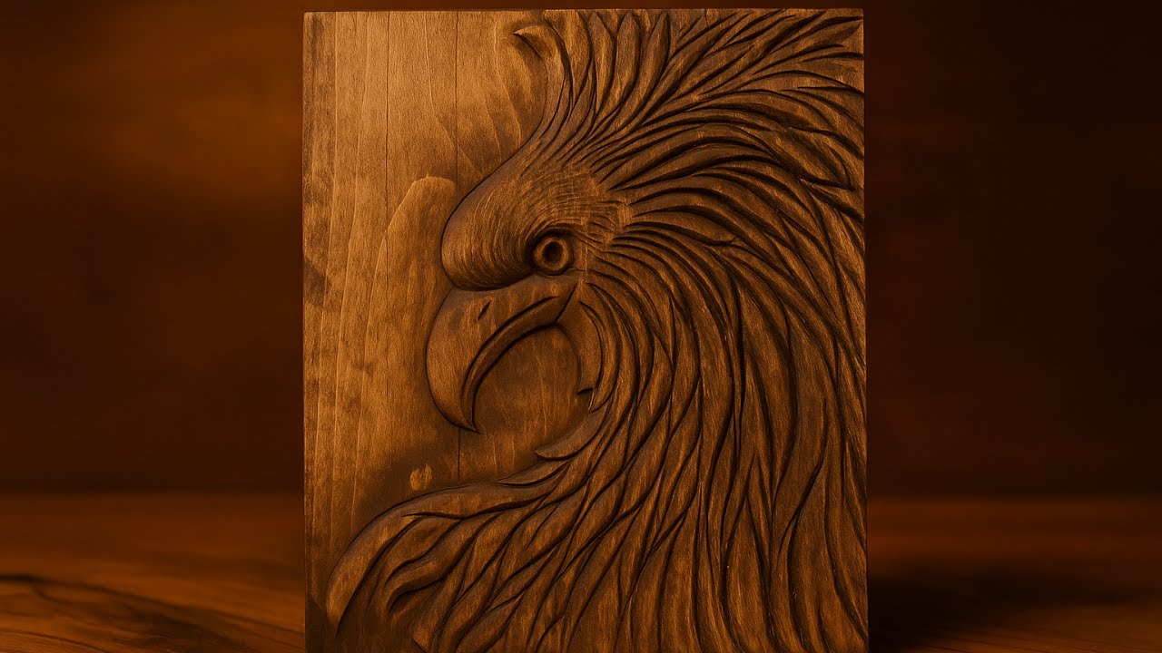 From a Simple Block to a Majestic Eagle | Wood Carving Transformation ...