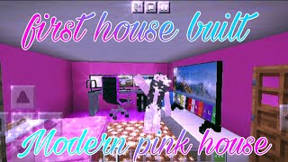 Minecraft pe | first pink house i built (furnicraft)) add-ons screenshot 2