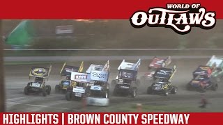 World of Outlaws Craftsman Sprint Cars Brown County Speedway Highlights