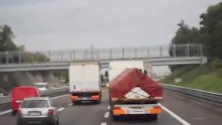 European Truck Driver Thunderstorm in Italy and Driving in Poland Germany and France