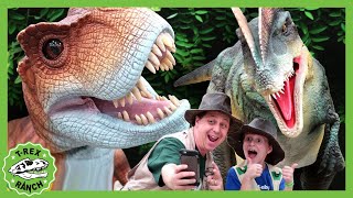 Giant Life Size T-Rex & Little Dinosaurs | T-Rex Ranch Adventures | Kids Songs | Moonbug Kids