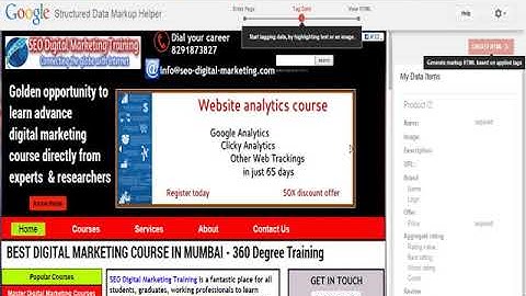 Structure Data markup helper Video - Digital Saby