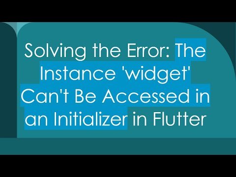 Solving the Error:
