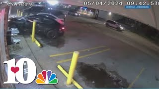 Video shows car crashing into restaurant, hitting employee with debris