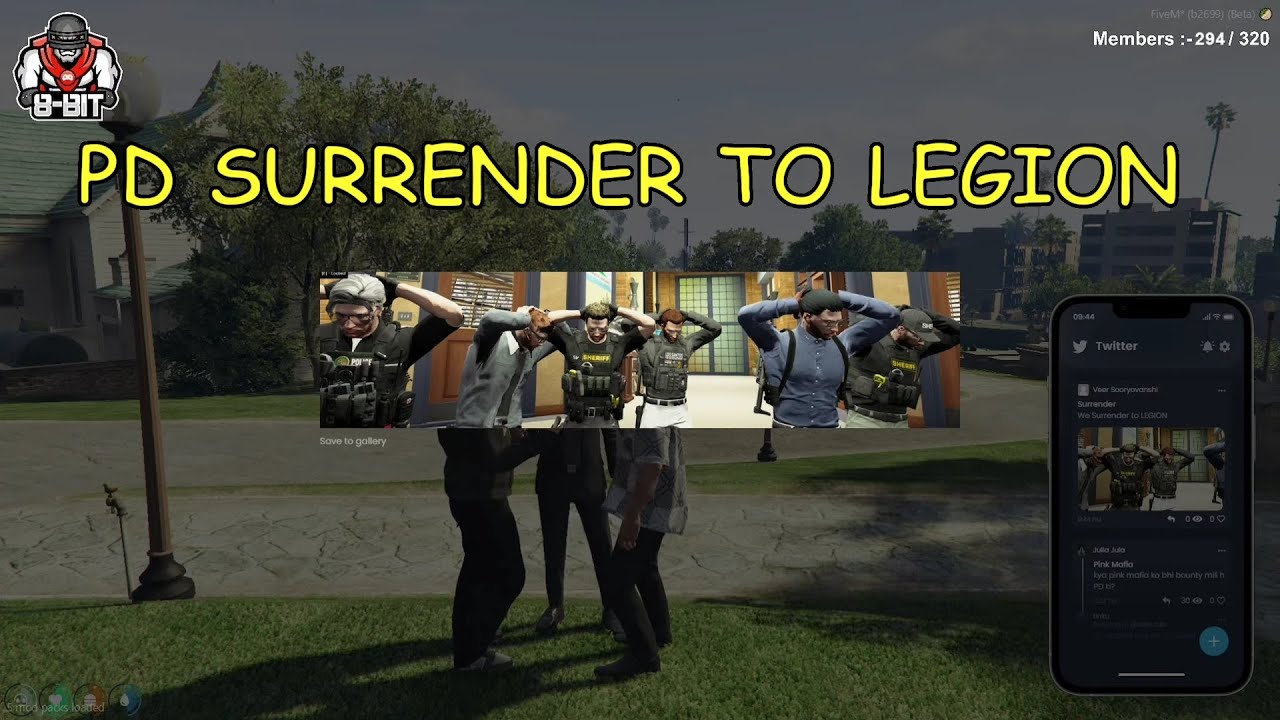 Surendar Rp PD Surrender To Legion In VLTRP Ft.@8bitGoldygg @EightFoldGaming ...