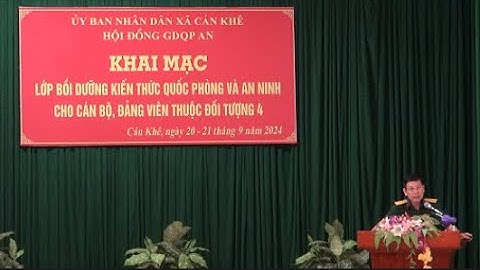 Khai Mạc #Lớp bồi dưỡng QP - AN cho đối tượng 4 năm 2024 xã Cán Khê - huyện Như Thanh