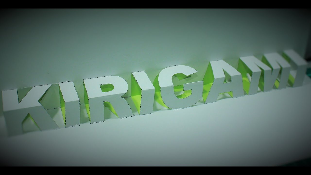 Kirigami Cara Membuat Tulisan Pop Up 3d Dengan Kertas YouTube