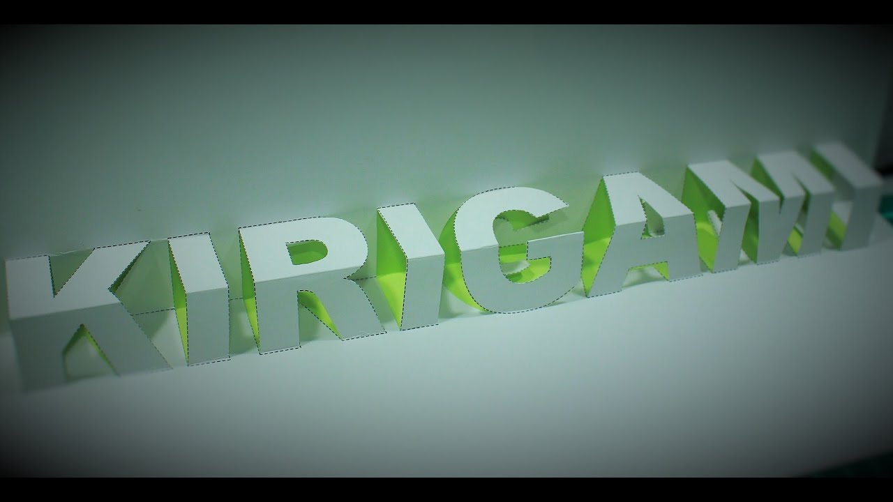 Kirigami Cara membuat tulisan pop up 3d dengan kertas 