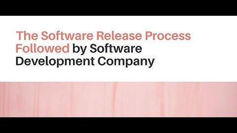 The Software Release Process