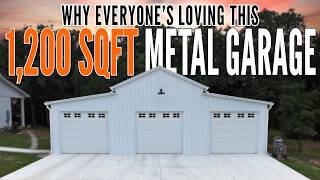 The Perfect 40'x30' Detached Garage? | Modern White Metal Building Design | WolfSteel Buildings