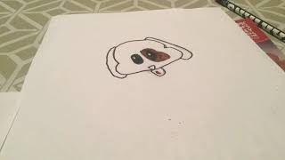 How to draw a emoji dog