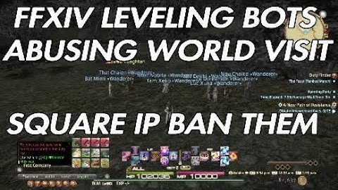 FINAL FANTASY XIV LEVELING BOT PROBLEM SQUARE IP BAN THEM