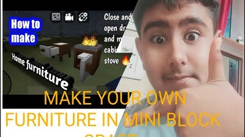 MAKE YOUR OWN FURNITURE   IN MINI BLOCK CRAFT| WITH ME | IN 2 MINUTES| LIKE AND SUBSCRIBE