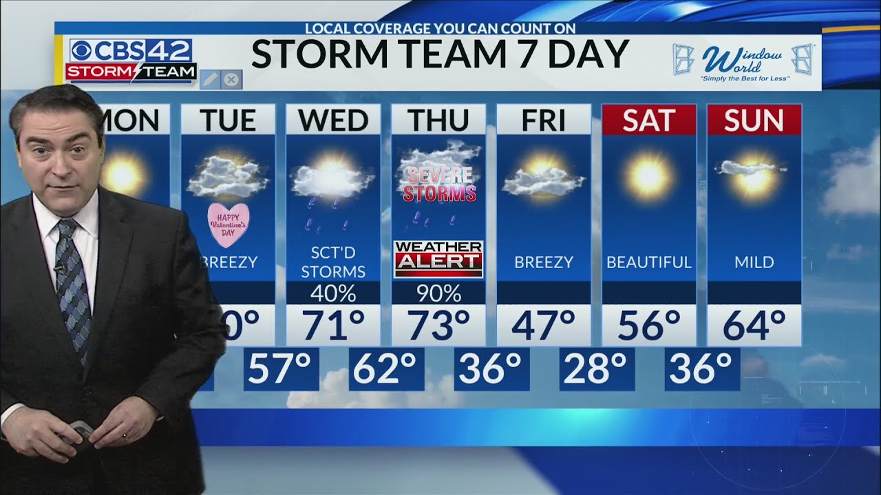 February 13th Noon Weather Update - YouTube