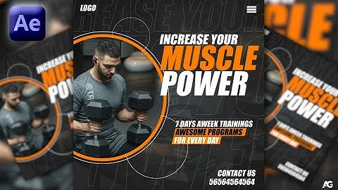 After Effect Tutorial - Social Media Poster Animation - No Plugins.