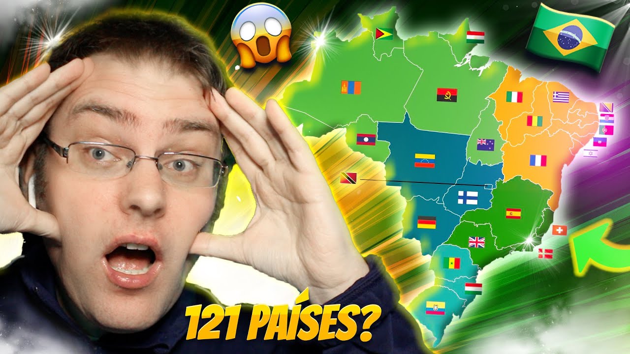 REACT Quantos Pa ses Cabem No Brasil Gringo Reagindo YouTube