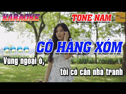 Video KARAOKE Cô Hàng Xóm tone Nam Nhạc sống | Vùng ngoại ô... - youtube