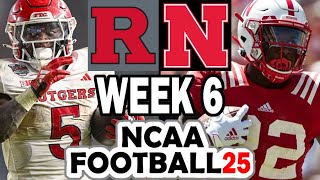 Rutgers at Nebraska  Week 6 Simulation (2024 Rosters for NCAA 14)