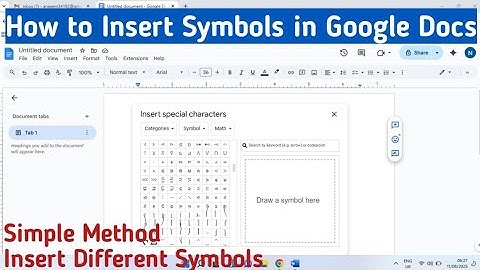 How to Insert Symbols in Google Docs | How to Add Symbols in Google Docs | Google Docs Symbols