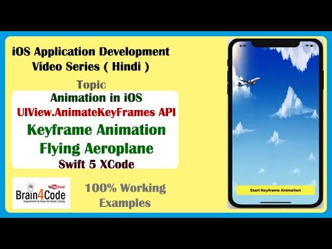 How to implement Keyframe Animation in Swift 5 iOS Application | Aeroplane Flying in Sky Animation