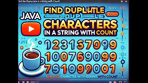 Find Duplicate Characters in a String with Count | Java Solution Explained