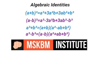 Algebraic Identities | (a+b)³=a³+b³+3ab(a+b)| (a-b)³=a³-b³-3ab(a-b) | Class 8th, 9th | #algebra