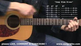 "deep elem blues" by the grateful dead : 365 songs for beginning guitar !!