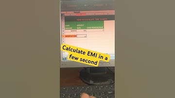 How to calculate EMI || Use PMT Function In Excel || #exceltips #exceltricks #calculate#Excel