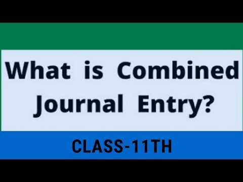 Combine Journal Example Example on Combined Journal Entry - YouTube