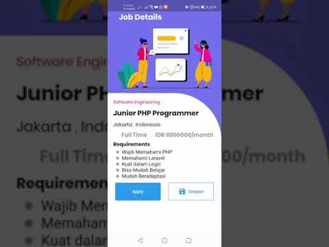 Flutter Job App with MySql