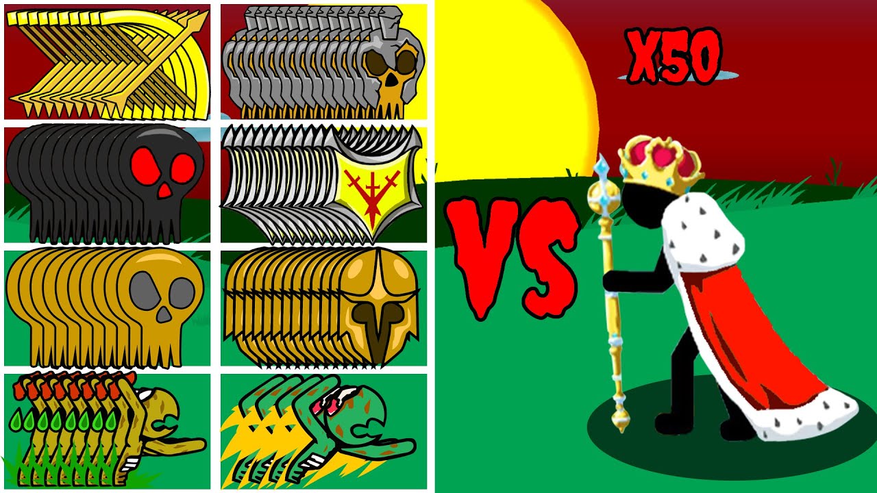 Kin Stik ULTIMATE BEST ICON VS KING STICK X50 IN INSANE MAP | STICK WAR LEGACY ...