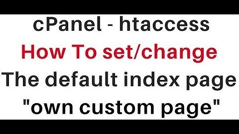change or set the default index page with htaccess (linux hosting)