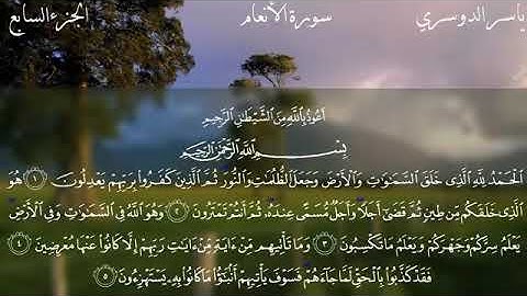 تلاوة جميلة من سورة الانعام للشيخ ياسر الدوسري