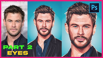 [ Photoshop Tutorial ] CHRIS HEMSWORTH Vexel art - PART 2 EYES