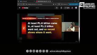 Questions were also raised over the ₱1.4 billion in transactions that could not be classified.